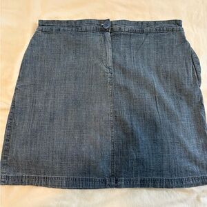 Karen Scott Denim Mini Skirt - Blue